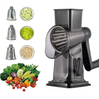 三合一旋转式奶酪刨丝器和蔬菜切片器