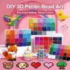 3D拼拼豆豆DIY手工套装 - 2.6毫米益智玩具套装，含工具和300多种图案