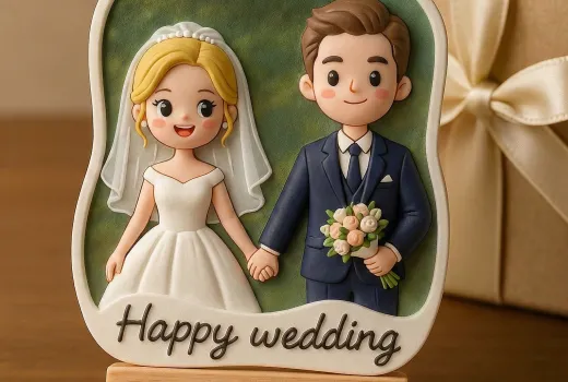 Don't let your wedding photos only live on social media: turn your love into a tangible sculpture.