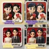 定制3D打印照片浮雕冰箱贴 - 个性化婚礼和周年纪念礼物