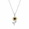 Personalized Sunflower Photo Projection Necklace - S925 Sterling Silver "You Are My Sunshine" Memorial Locket