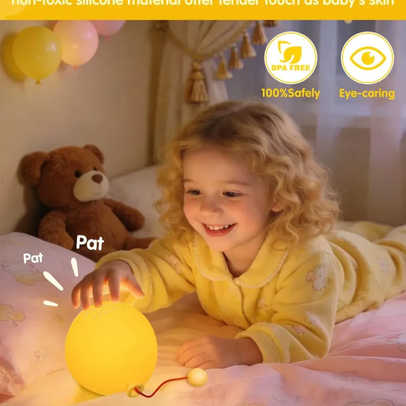 Rechargeable Balloon Wall Night Light with Pull Cord & Timer