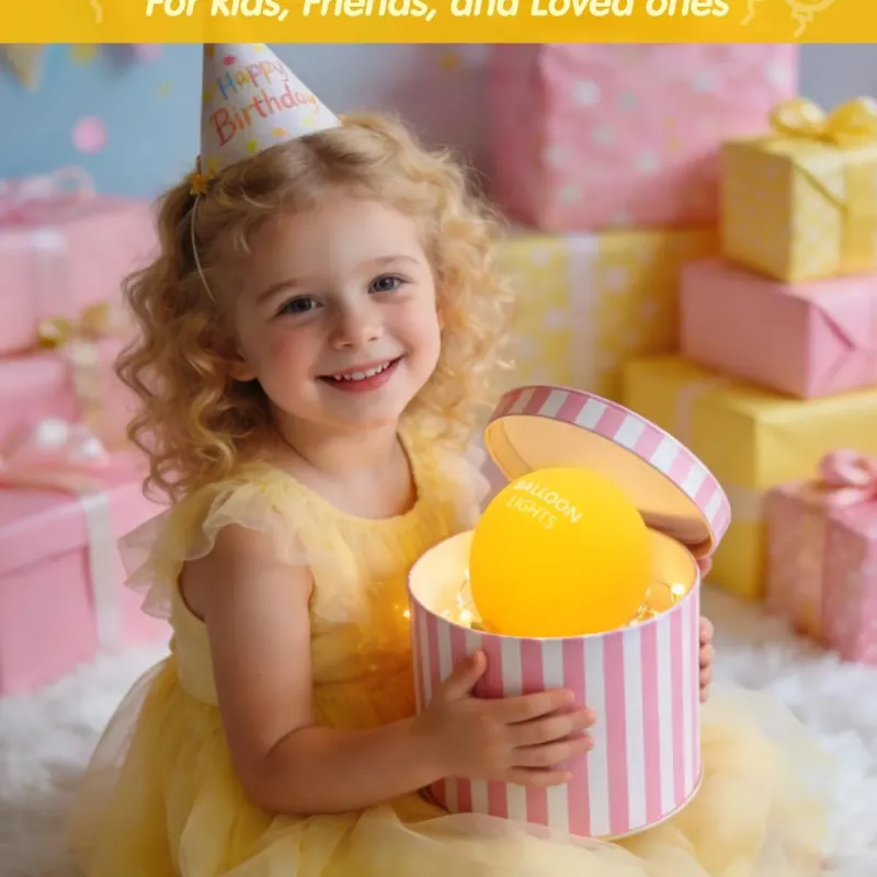 Rechargeable Balloon Wall Night Light with Pull Cord & Timer