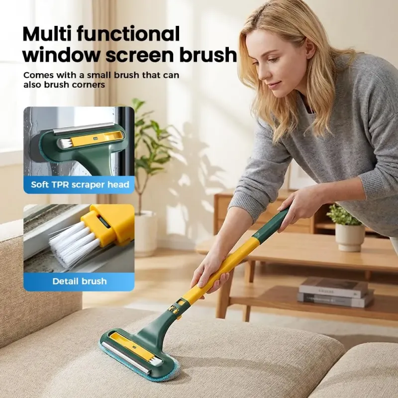 2合1纱窗清洗刷带刮板 多功能纱窗清洁神器 居家门窗清洁工具