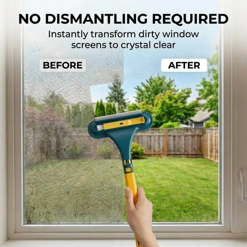 2合1纱窗清洗刷带刮板 多功能纱窗清洁神器 居家门窗清洁工具