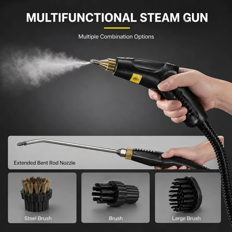 2500W Handheld High-Temperature Pressurized Steam Cleaner Professional Rapid-Heating Steamer