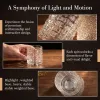 360° Spinning Crystal Whiskey Glass, Spinning Old Fashioned Tumblers with Stress-Relief Base, Luxury Gift for Scotch, Bourbon, Cocktail Lovers (Gemstone Style)
