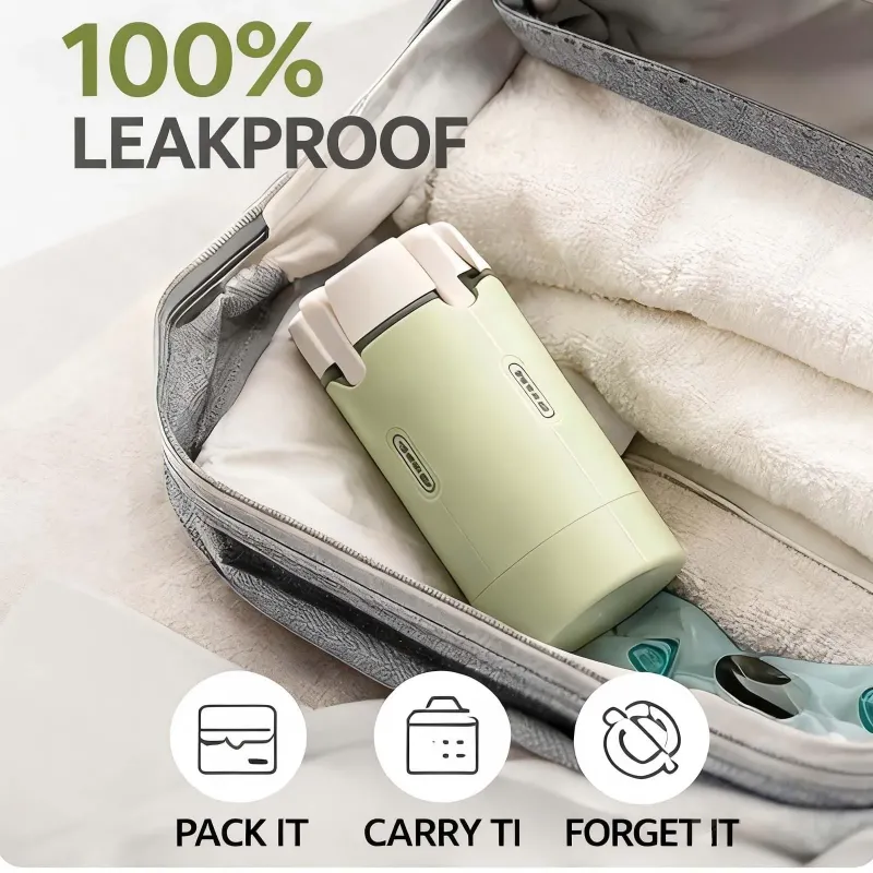 4-in-1 Travel Dispenser Bottle Portable Pump Bottles Set TSA-Friendly Toiletries