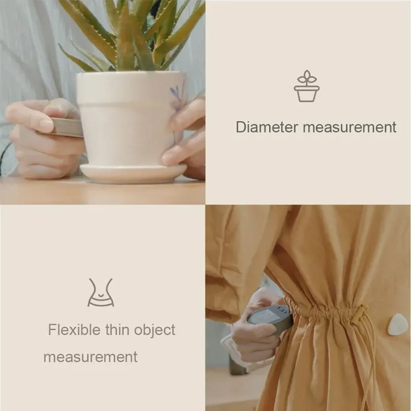 99米电子数码卷尺 带LCD显示屏 充电式便携滚动测量仪 异形测量神器