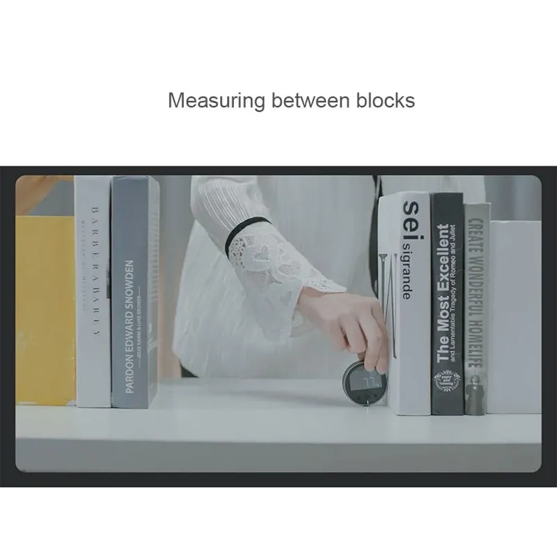 99米电子数码卷尺 带LCD显示屏 充电式便携滚动测量仪 异形测量神器