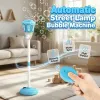 Automatic Bubble Machine, New Standing Bubble Blower with Lights & Music, Adjustable Height Bubble Maker for Parties, Birthdays, Weddings and Outdoor