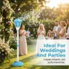 Automatic Bubble Machine, New Standing Bubble Blower with Lights & Music, Adjustable Height Bubble Maker for Parties, Birthdays, Weddings and Outdoor