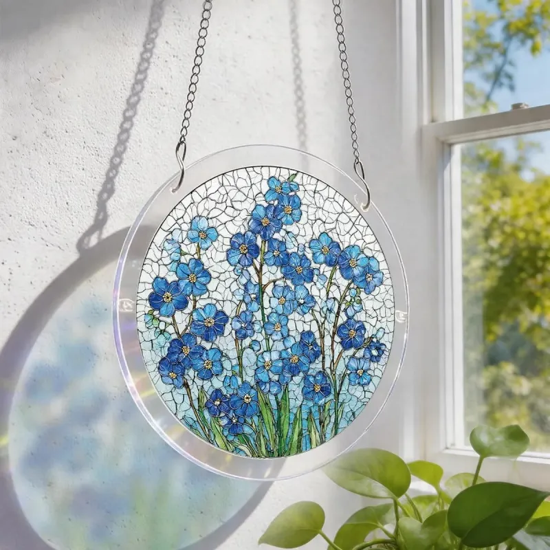 亚克力阳光捕捉器拼图 - 蔚蓝花语 居家装饰套件