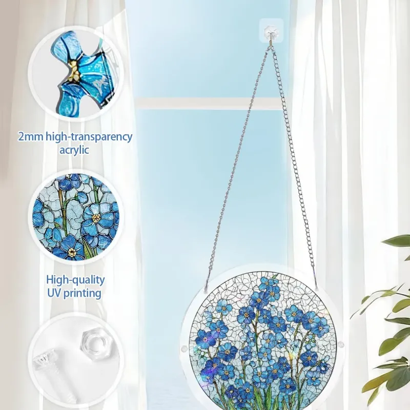 亚克力阳光捕捉器拼图 - 蔚蓝花语 居家装饰套件
