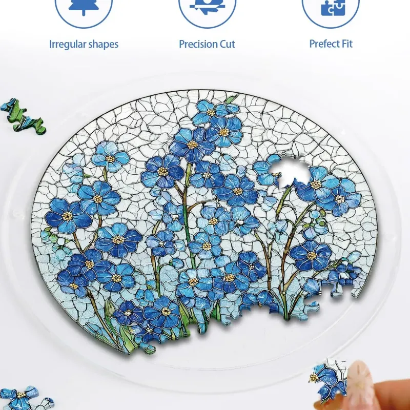 亚克力阳光捕捉器拼图 - 蔚蓝花语 居家装饰套件