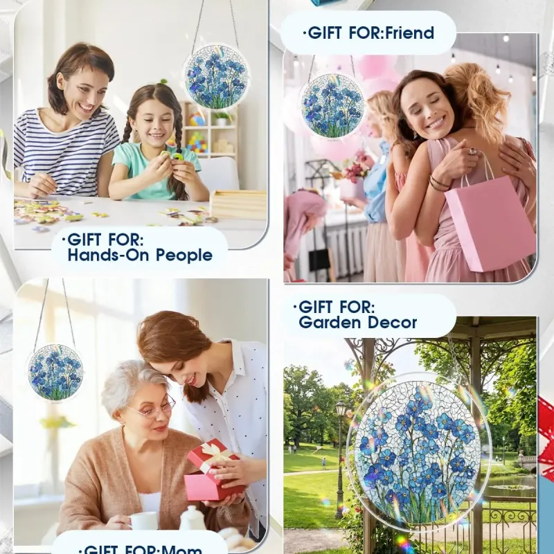 亚克力阳光捕捉器拼图 - 蔚蓝花语 居家装饰套件