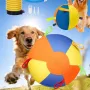 Balle gonflable géante apaisante pour chiens - Jouet gonflable géant résistant aux déchirures avec housse lavable et pompe