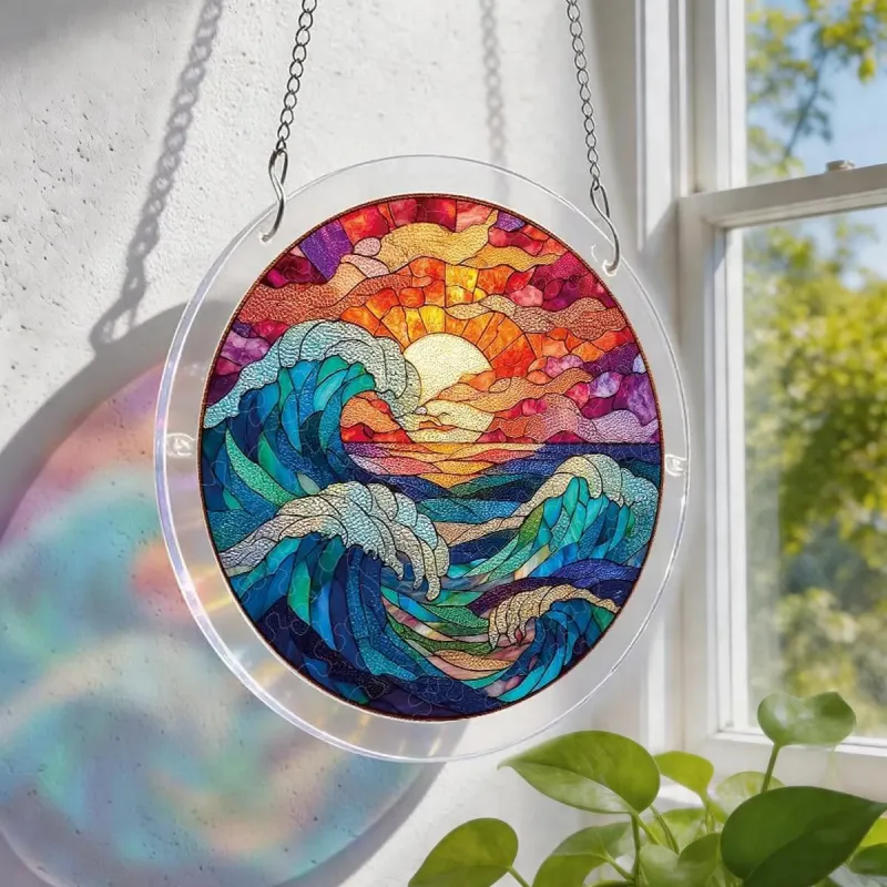 亚克力阳光捕捉器拼图 - 逐日之海 居家装饰套件