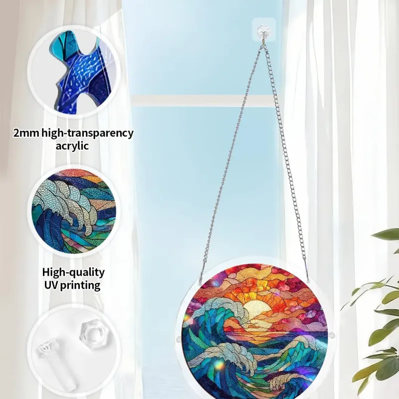 亚克力阳光捕捉器拼图 - 逐日之海 居家装饰套件