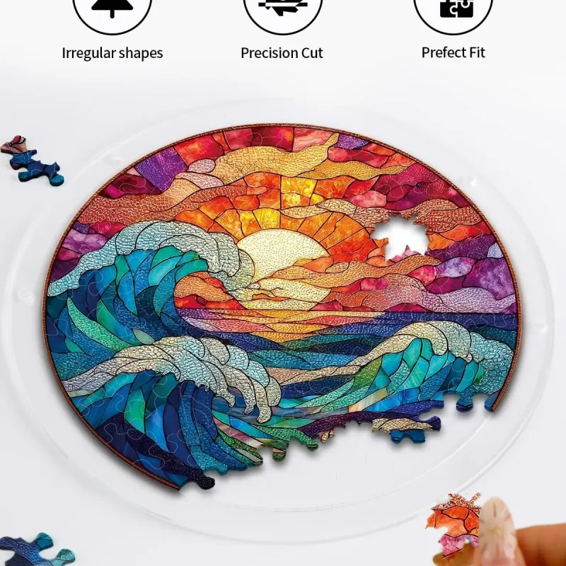 亚克力阳光捕捉器拼图 - 逐日之海 居家装饰套件