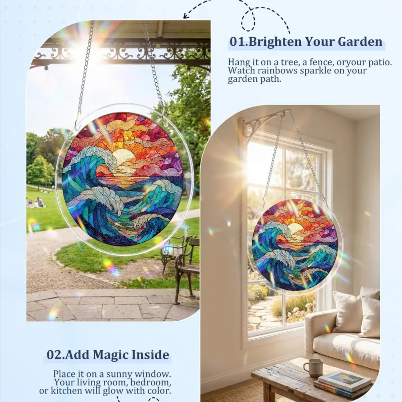 亚克力阳光捕捉器拼图 - 逐日之海 居家装饰套件