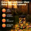 Красочный садовый фонарь на солнечных батареях в виде подсолнуха — водонепроницаемые декоративные подвесные светильники на солнечных батареях для патио и двора.