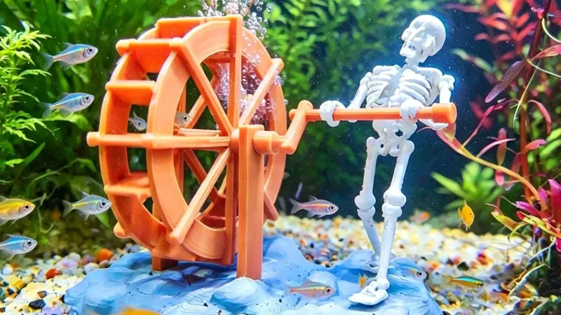 Хватит бросать токсичный пластик в аквариум! Этот скелет-аэратор спас моих рыб