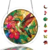 Emerald Flame Hummingbird Acrylic Suncatcher Puzzle