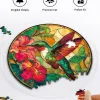 Emerald Flame Hummingbird Acrylic Suncatcher Puzzle