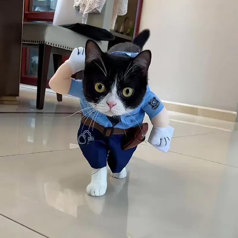 宠物立体搞笑服饰 罚款猫咪衣服 可爱猫狗夏季搞怪装拍摄道具