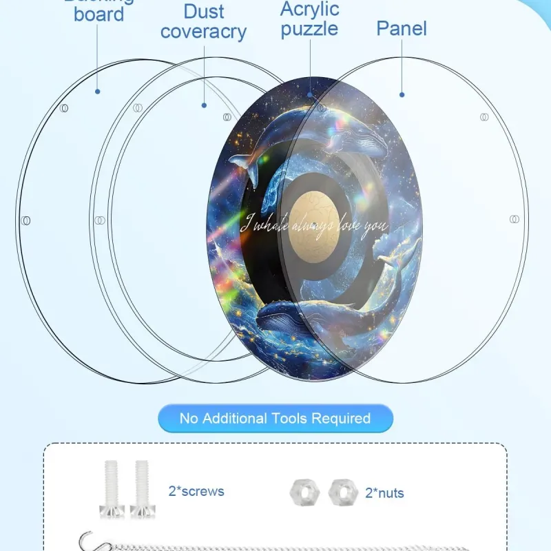 亚克力阳光捕捉器拼图 - 银河鲸梦 居家装饰套件
