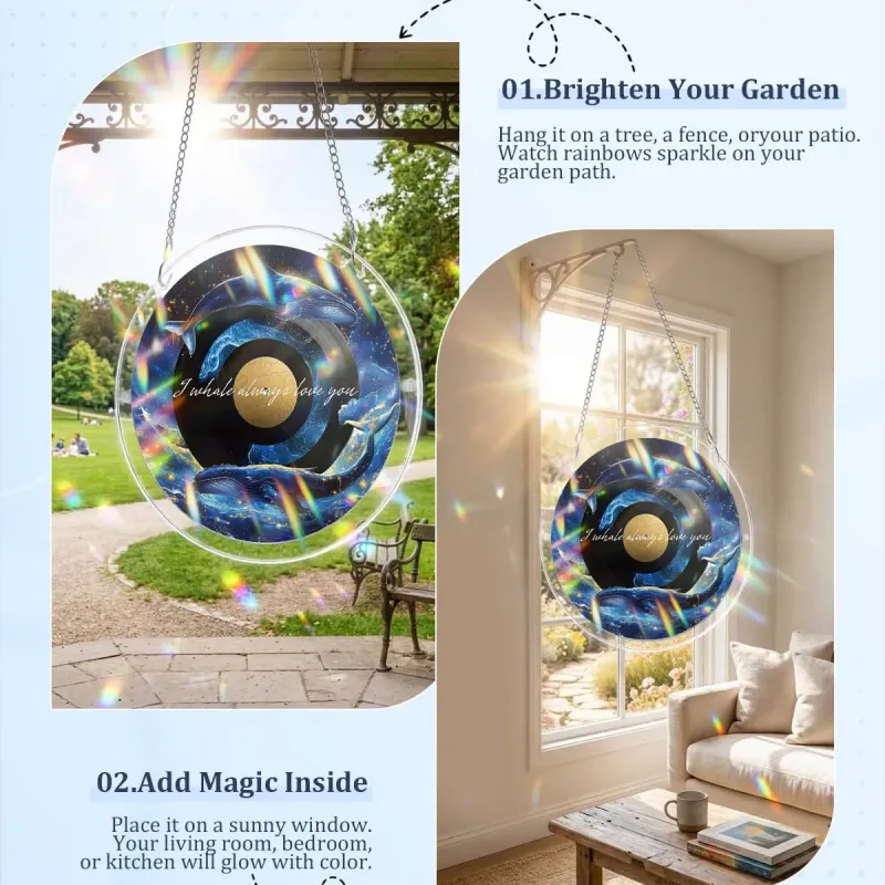 亚克力阳光捕捉器拼图 - 银河鲸梦 居家装饰套件