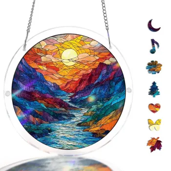 Акриловый пазл-ловец солнца - Глазурованная горная луна