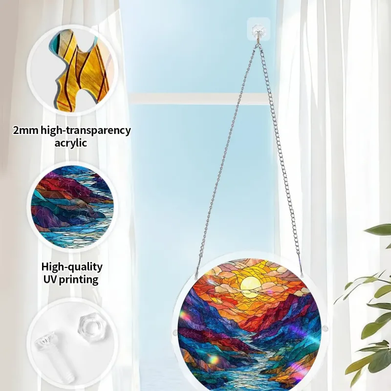 Акриловый пазл-ловец солнца - Глазурованная горная луна