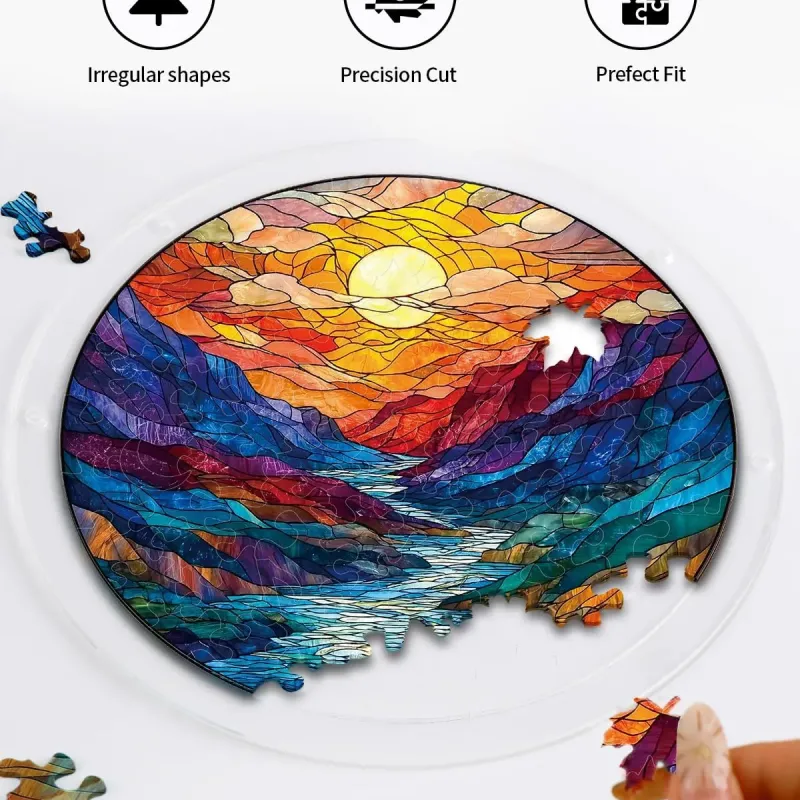 Акриловый пазл-ловец солнца - Глазурованная горная луна