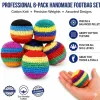 Hand-Made Knitted Footbags Set - Colorful Crochet Footbag for Adults & Beginners
