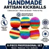 Hand-Made Knitted Footbags Set - Colorful Crochet Footbag for Adults & Beginners