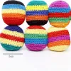Hand-Made Knitted Footbags Set - Colorful Crochet Footbag for Adults & Beginners