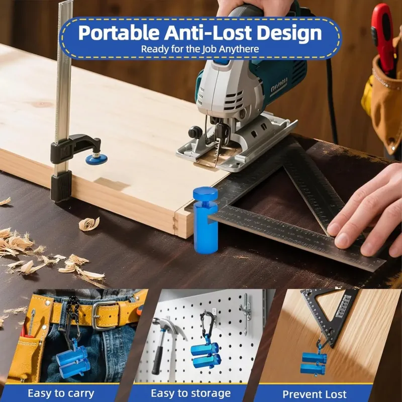 六角形高楼梯规，适用于框架方尺 - 防滑直角尺夹带钩