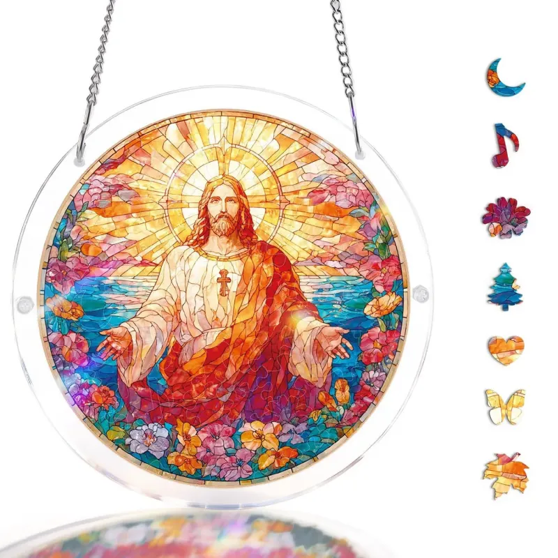 亚克力阳光捕捉器拼图 - 耶稣圣光 居家装饰套件