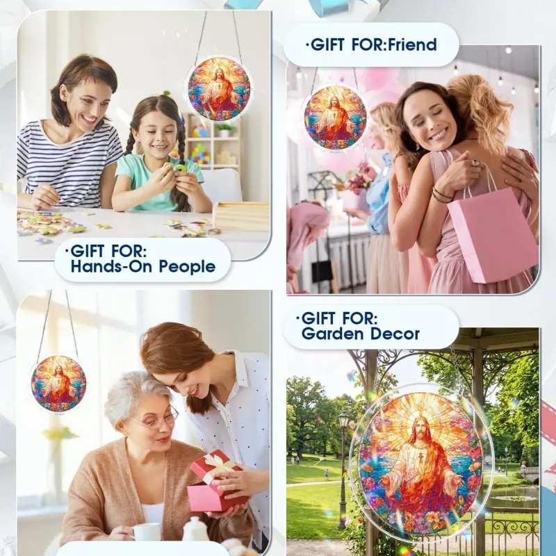 亚克力阳光捕捉器拼图 - 耶稣圣光 居家装饰套件