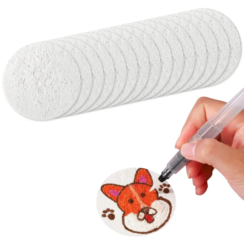 神奇3D膨胀海绵画布 - 水激活纹理艺术套装，适合儿童和DIY爱好者