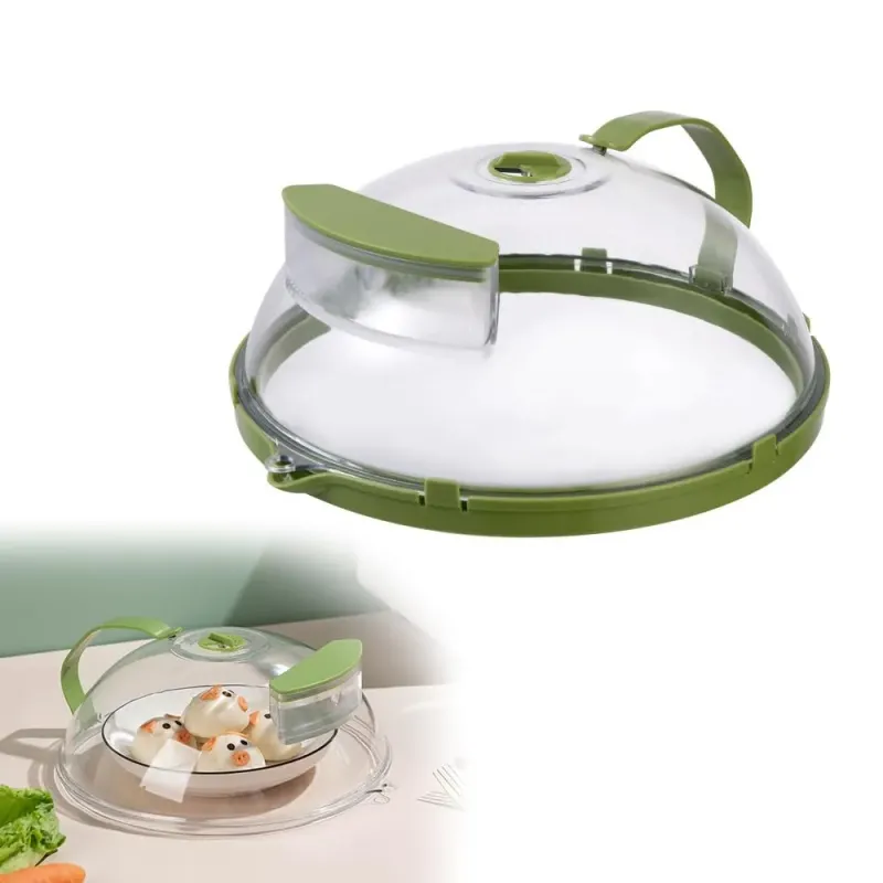 微波炉防溅罩带蒸笼 - 10英寸高圆顶盘罩