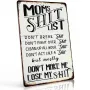 Забавная алюминиевая металлическая вывеска "Mom's Sh*t List" Ретро декор 8x12 дюймов