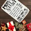 Mom's Sh*t List Funny Aluminum Metal Sign Retro Wall Decor 8x12 Inch