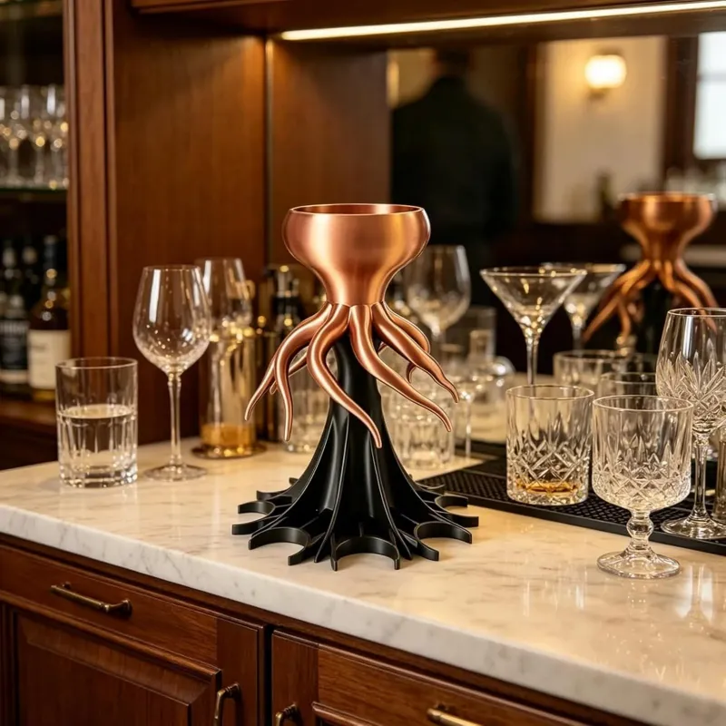 Food Grade 3D Printed Octopus 6 & 8-Shot Alcohol Dispenser for Drinks and Parties
