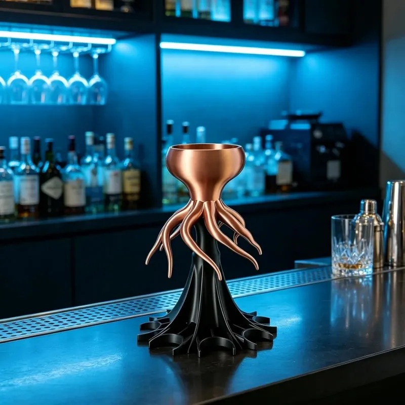 Food Grade 3D Printed Octopus 6 & 8-Shot Alcohol Dispenser for Drinks and Parties