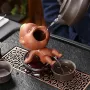Zisha Purple Clay Peeing Boy Tea Pet for Tea Tray, Funny Squirting Water Toy