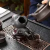 Animal de Thé Garçon Pissant en Argile Zisha, Jouet à Eau Amusant pour Plateau de Thé
