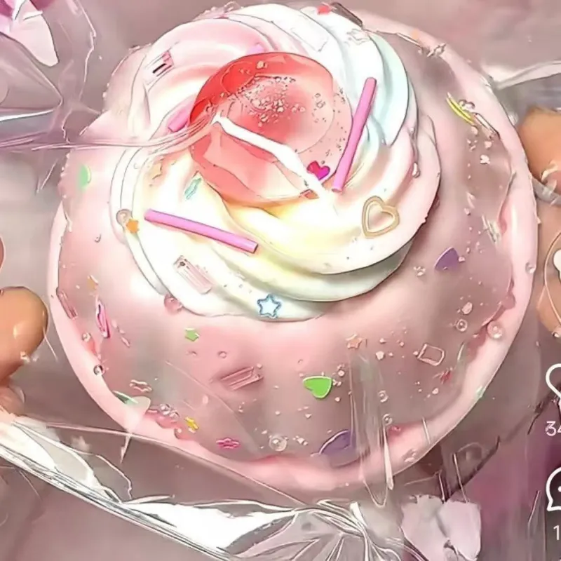 仿真草莓奶油蛋糕捏捏叫解压玩具 超慢回弹发泄感官玩具